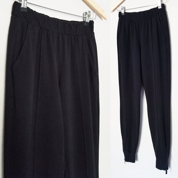 Alo Yoga Black Propel Jogger Zip Hem Sweatpant Black Center Seam Ultra Soft S - Picture 6 of 15